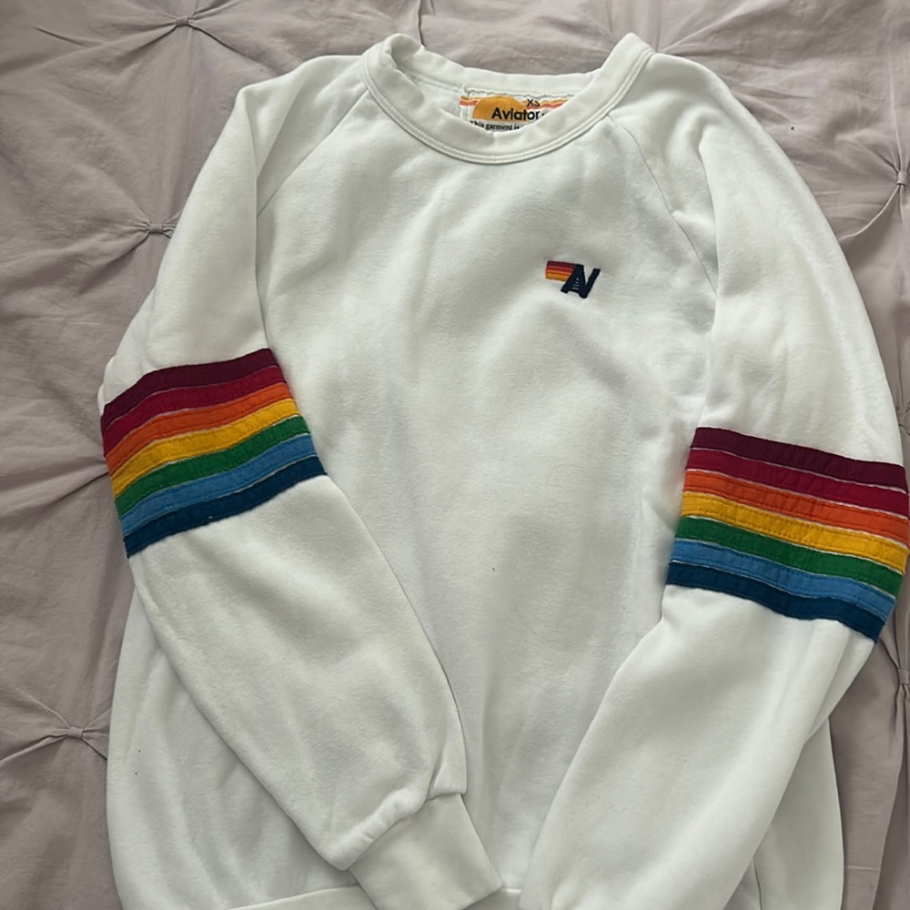 Aviator Nation White Sweatshirt